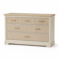 Cajonera de Madera con 6 Cajones Beige y Natural