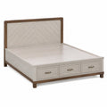 Cama doble de madera de pino con almacenamiento 200x160 cm