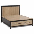 Cama de madera y metal con cajones 200x150x100 cm