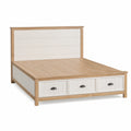 Cama doble de madera y MDF con cajones 200x160 cm