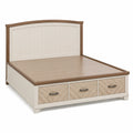 Cama doble de madera con cajones 200x160 cm