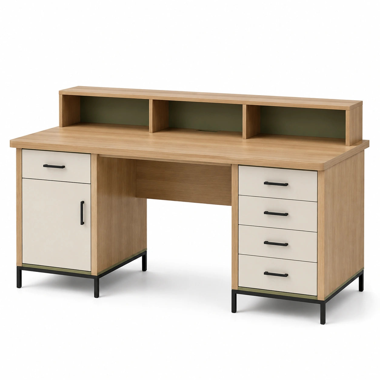 Escritorio de Madera y Melamina con Cajones 120x60x90 cm