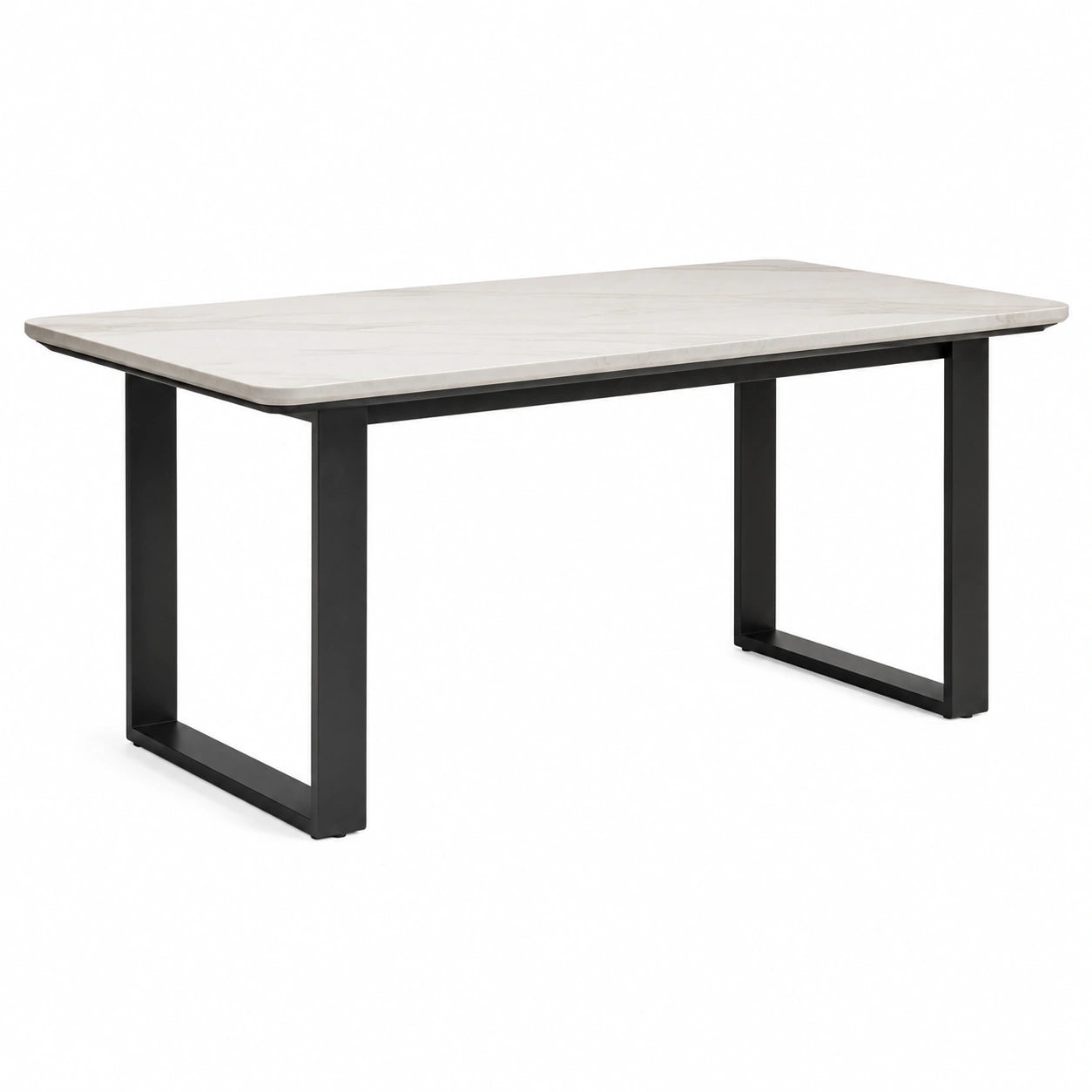Mesa de mármol con patas de metal