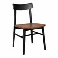 Silla de Madera Negra y Marrón