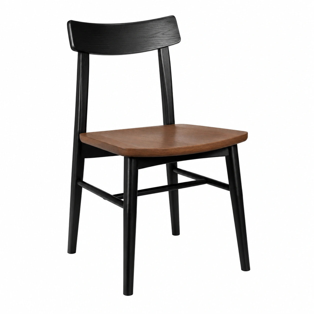 Silla de Madera Negra y Marrón